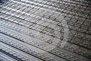 Reinforced concrete slab sheet metal formwork