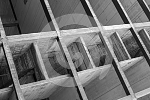 Reinforced concrete structure of a building under construction