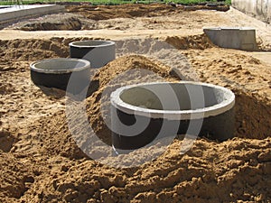 Reinforced concrete wells of large diameter