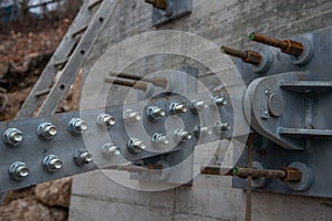 Reinforced concrete works for anchoring the bridge