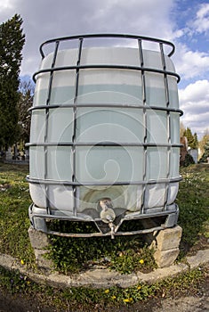 Reinforced plastic water tank