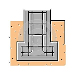 reinforcement in foundation color icon vector illustration
