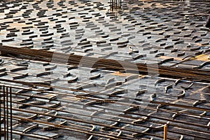 Reinforcing bar (Rebar) at a Building Site