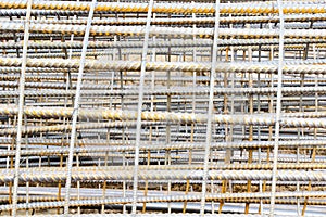 Reinforcing Steel Bars Used in Construction Site