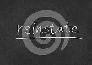 Reinstate