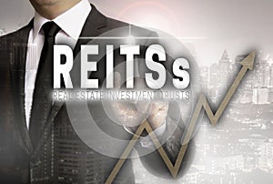 Reits is shown by businessman concept