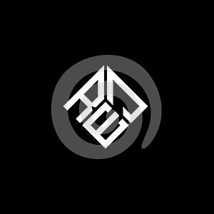 REJ letter logo design on black background. REJ creative initials letter logo concept. REJ letter design