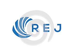 REJ letter logo design on white background. REJ creative circle letter logo concept.