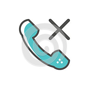 reject call icon. Vector illustration decorative design