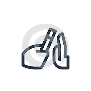 reject icon vector from quit smoking concept. Thin line illustration of reject editable stroke. reject linear sign for use on web