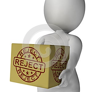Reject Stamp On Box Shows Rejection Or Denied Product