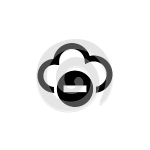 Rejected Access Network, Cloud Computing Flat Vector Icon