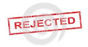 Rejected in red rectangular stamp