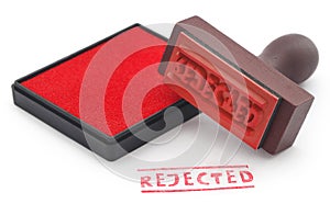 Rejected rubber stamp