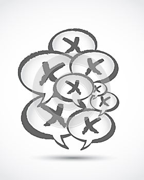 Rejected sign speech cloud