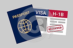 Rejected USA viza H-1B. Visa in the United States temporary work for foreign skilled workers in specialty occupation.