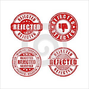 Rejected vector design stamps collection