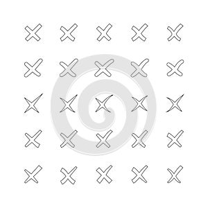 Rejection icon set