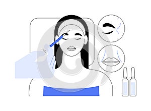 Rejuvenation procedures isolated cartoon vector illustrations.