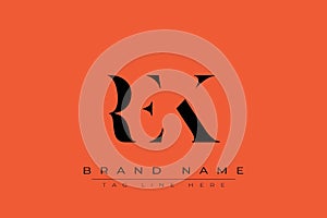 REK abstract letter logo design