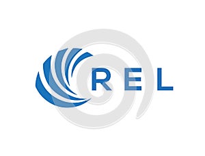 REL letter logo design on white background. REL creative circle letter logo concept. photo