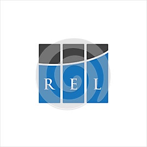 REL letter logo design on WHITE background. REL creative initials letter logo concept. REL letter design