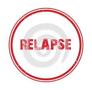 relapse stamp on white