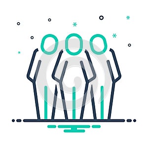 Mix icon for Related, connected and together