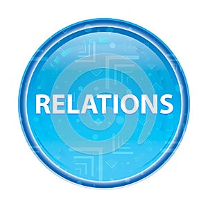 Relations floral blue round button