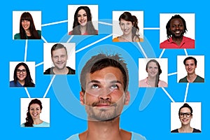 Relations, friends and contacts in social network