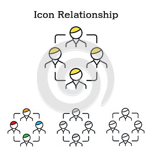 Relationship flat icon design for infographics and businesses