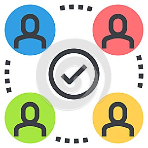 Relationship flat icon vector Illustration,  business icon