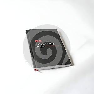 Relationship guide book isolated on white background