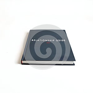 Relationship guide book isolated on white background