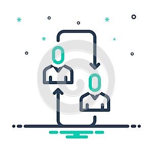 Mix icon for Relationship, connection and relation