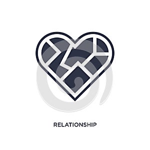 relationship icon on white background. Simple element illustration from birthday party and wedding concept