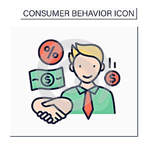 Relationship marketing color icon