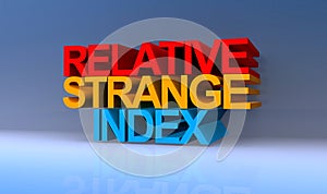 Relative strange index on blue