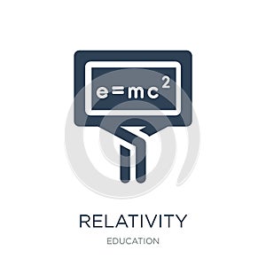 relativity formulae icon in trendy design style. relativity formulae icon isolated on white background. relativity formulae vector