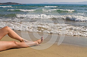 Relax on beach