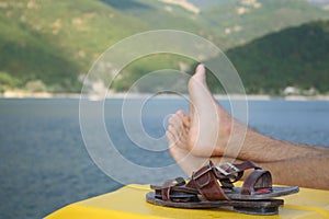 Relax on a boat photo