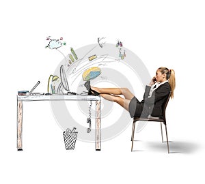 Relax of a businesswoman