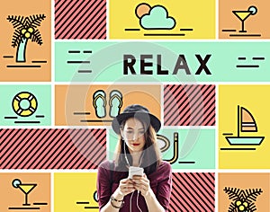 Relax Calm Chill Happiness Life Resting Vacation Concept