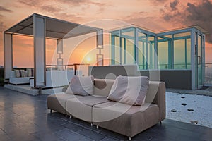 Relax coner on condominium roof top garden