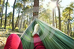 Relax in a hammock