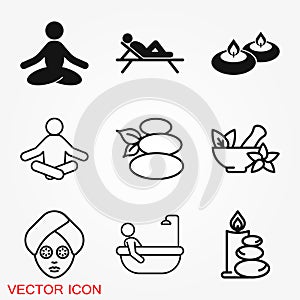 Relax icon vector sign symbol for design