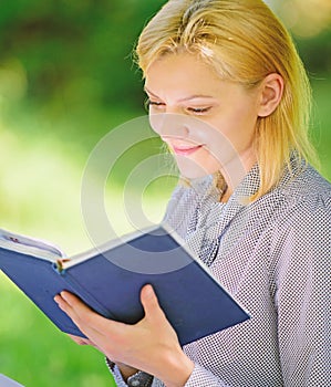 Relax leisure an hobby concept. Best self help books for women. Books every girl should read. Girl concentrated sit park