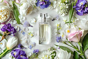 Relax with a limited edition perfume featuring vanilla and sandalwood in a glass spray bottle designed for wellness