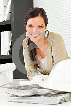 Relax professional architect woman smiling