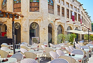 Relax in restaurants of Souq Waqif, Doha, Qatar photo